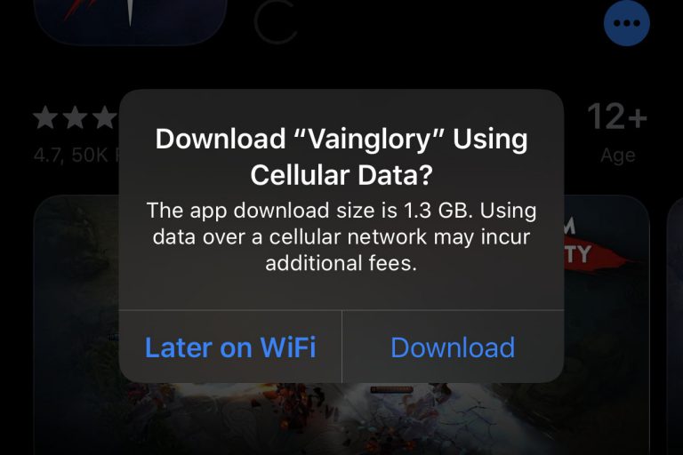 iOS 13 now lets you download large apps over cellular